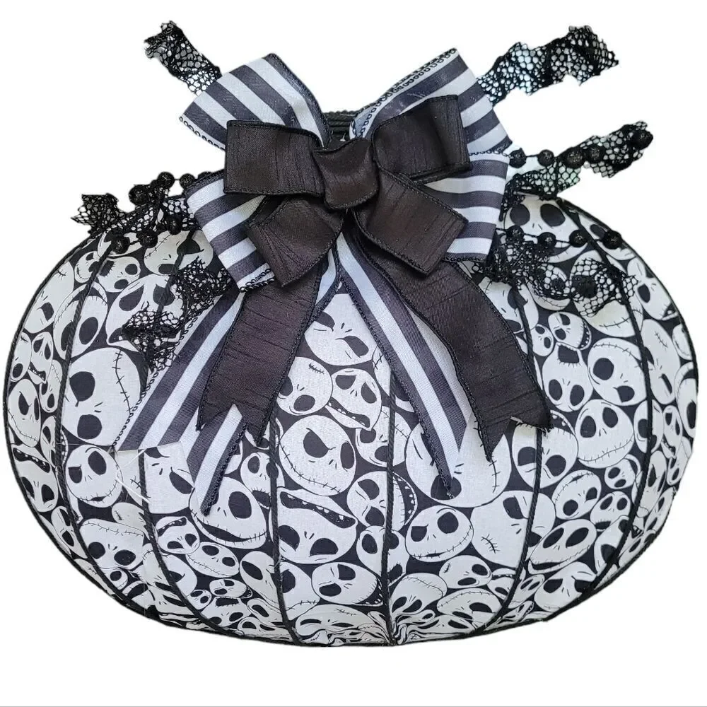 Jack Skellington pumpkin Halloween wreath
